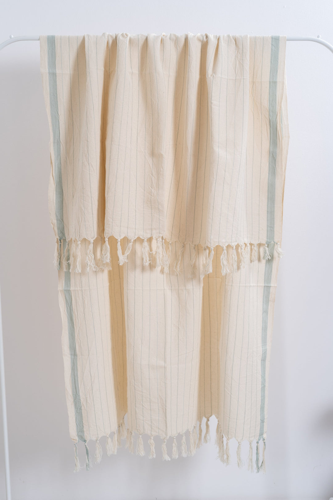 Drama Blue Cotton Linen Towel
