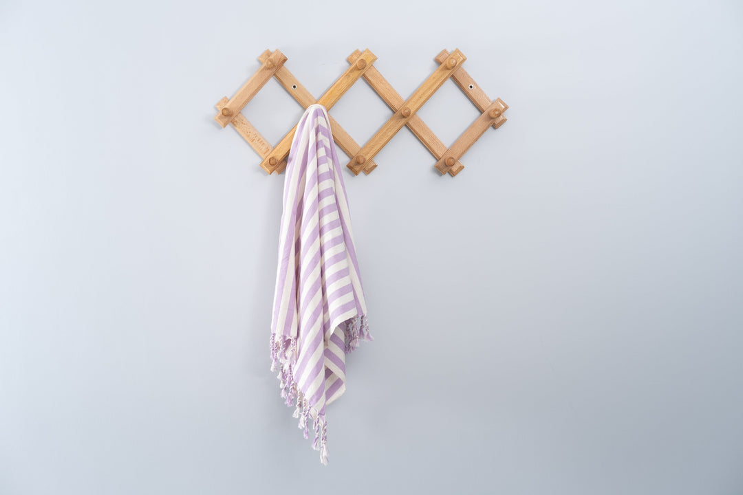 Girit Lilac Cotton Linen Towel