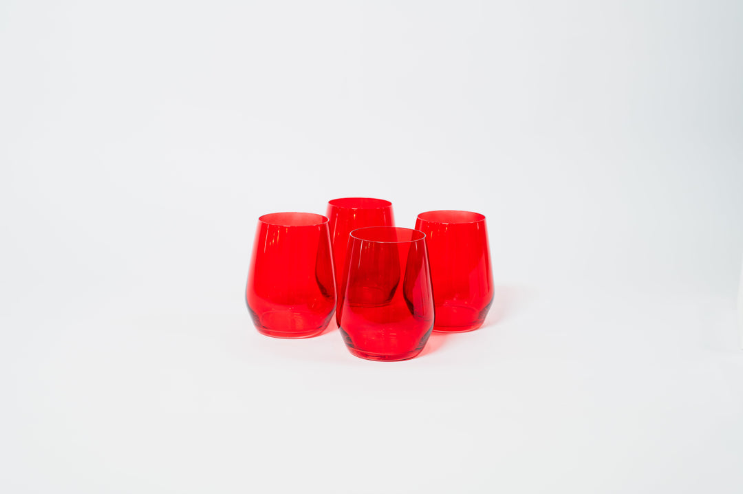 Cherry Red - Stemless Colored Wine Glass