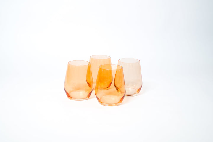 Creamsicle - Colored Wine Glass