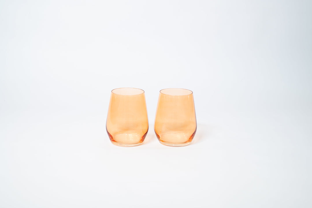 Creamsicle - Stemless Colored Wine Glass