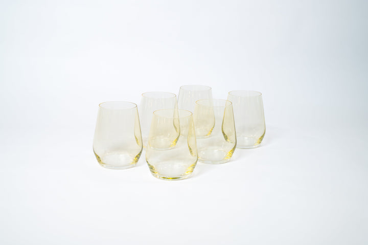Lemon Drop Yellow- Stemless Colored Wine Glass