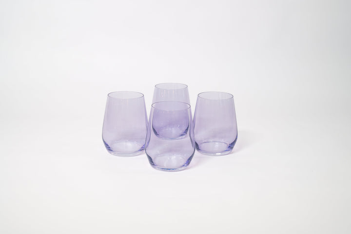 Lady Lavender - Stemless Colored Wine Glass