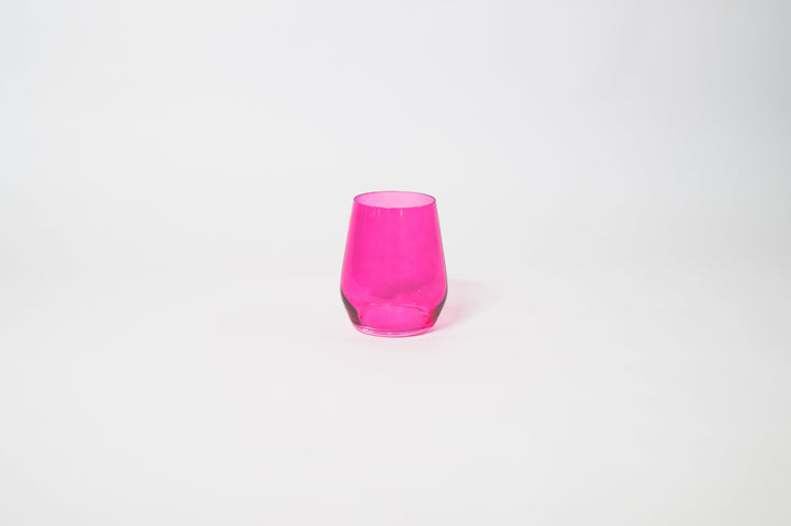 Hot Hot Pink - Stemless Colored Wine Glass