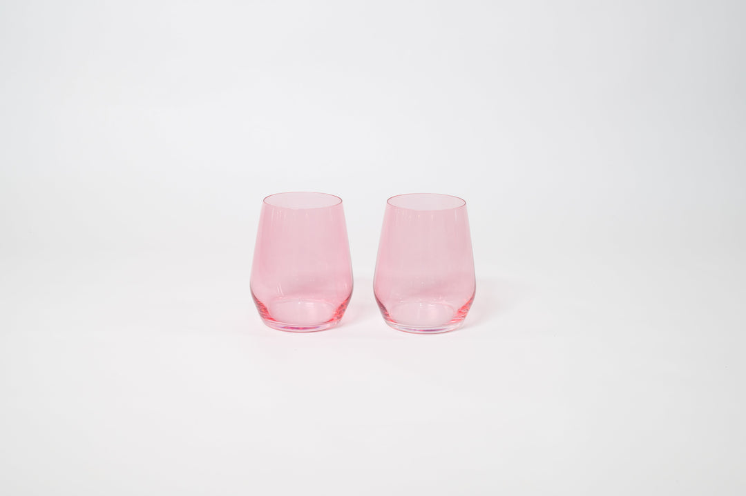 Bubblegum Pink - Stemless Colored Wine Glass