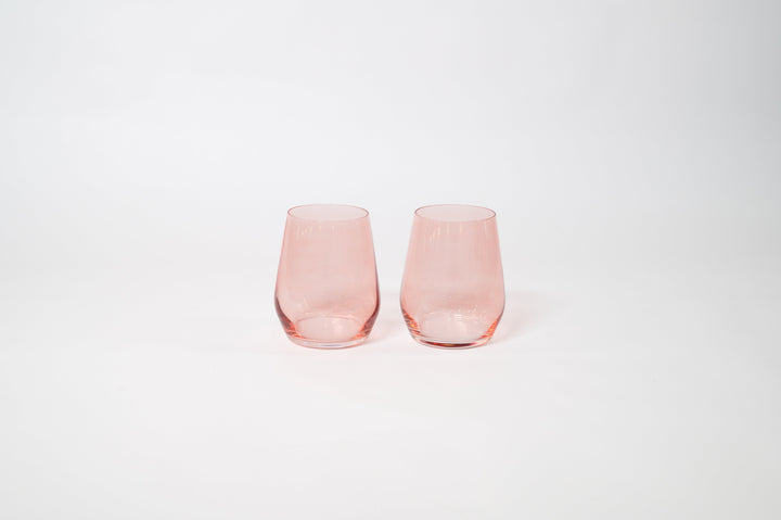 Tickle Me Pink - Stemless Colored Wine Glass