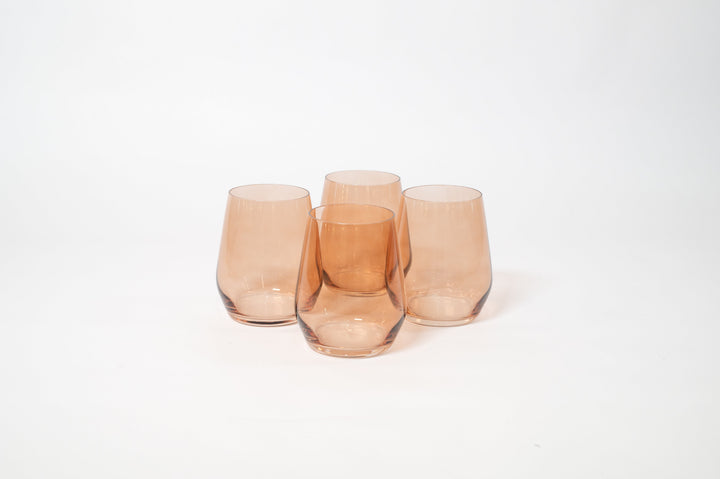 Brown Sugar - Stemless Colored Wine Glass