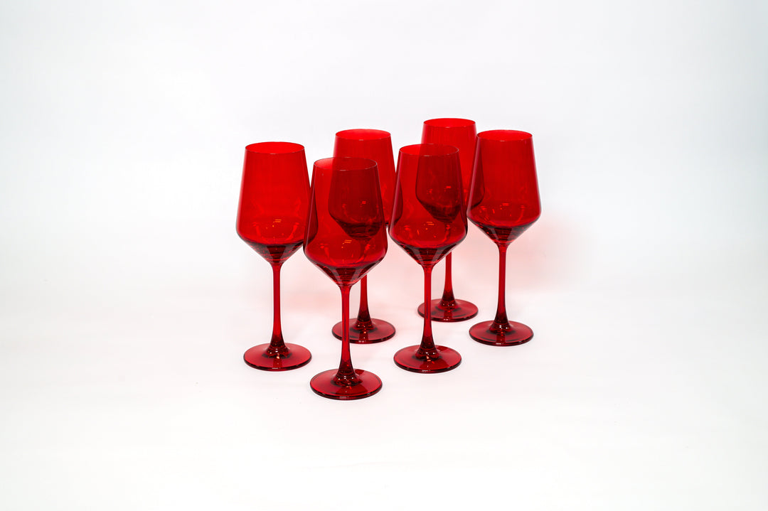 Cherry Red - Stemless Colored Wine Glass