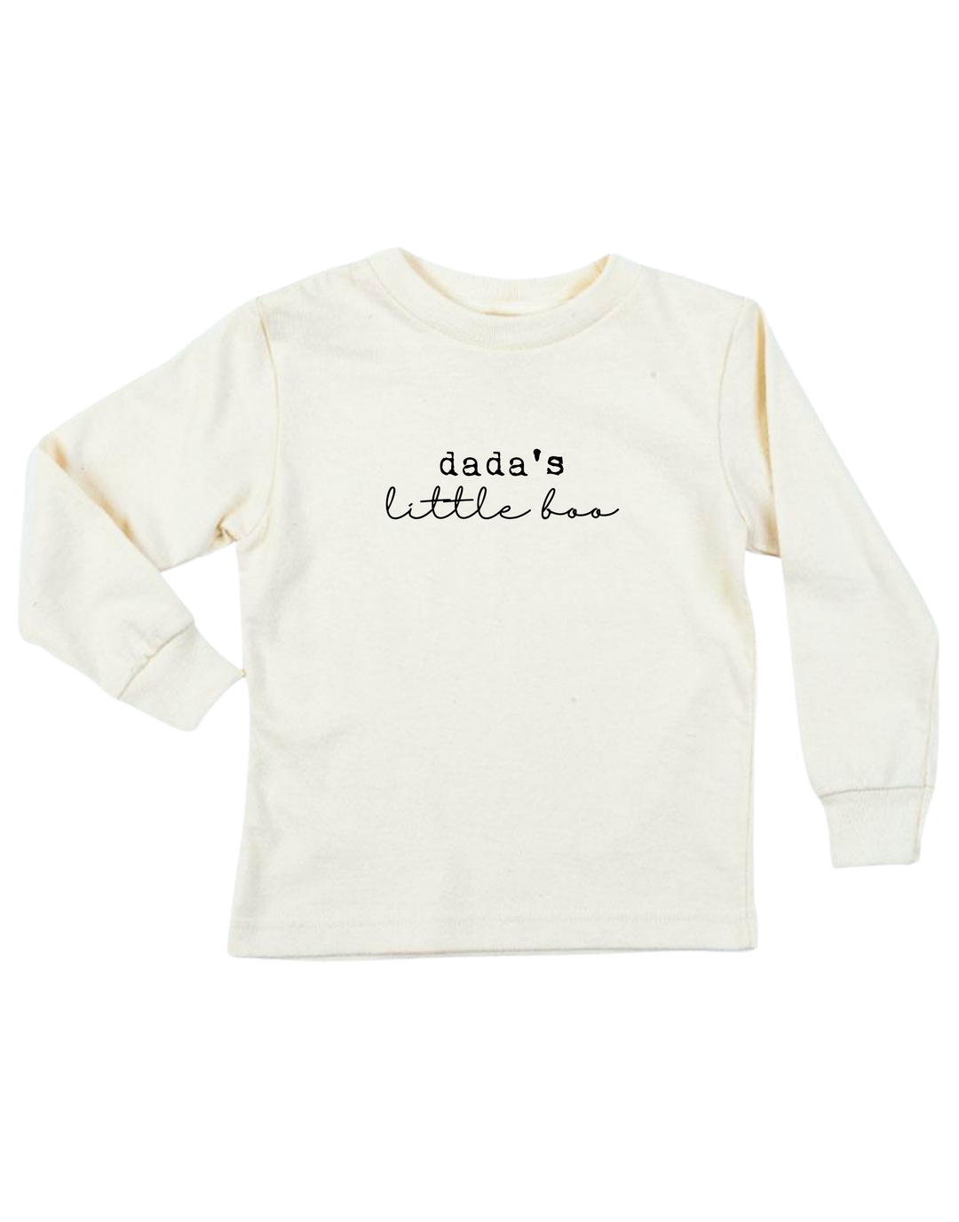 Kids organic long-sleeve T-shirt in off-white with &