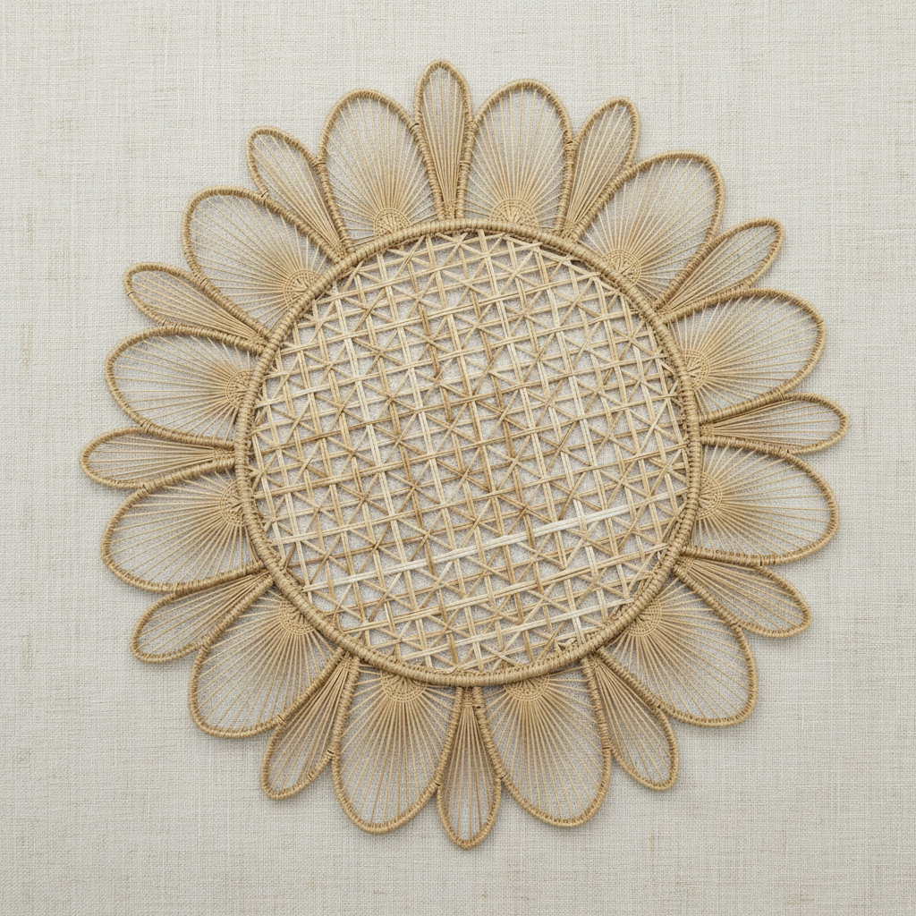 Daisy Handwoven Iraca Placemat
