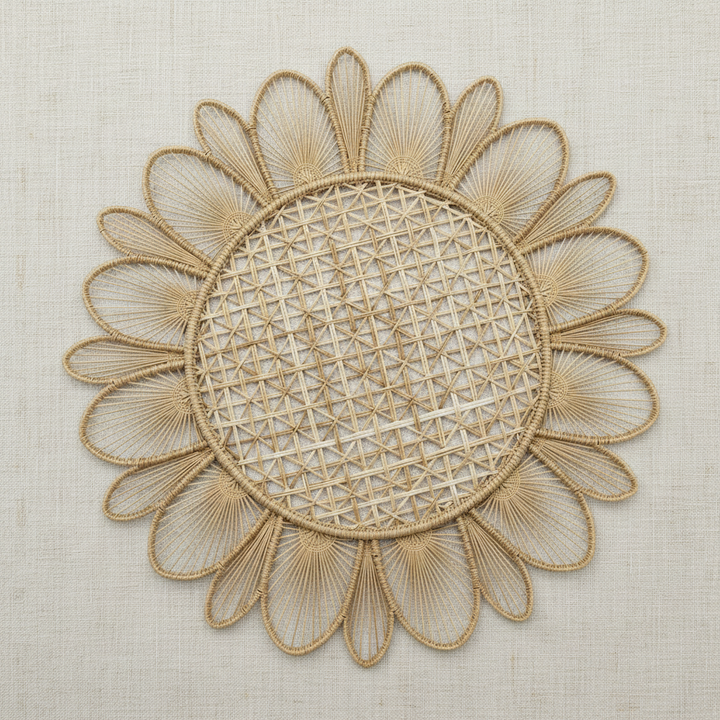 Daisy Handwoven Iraca Placemat