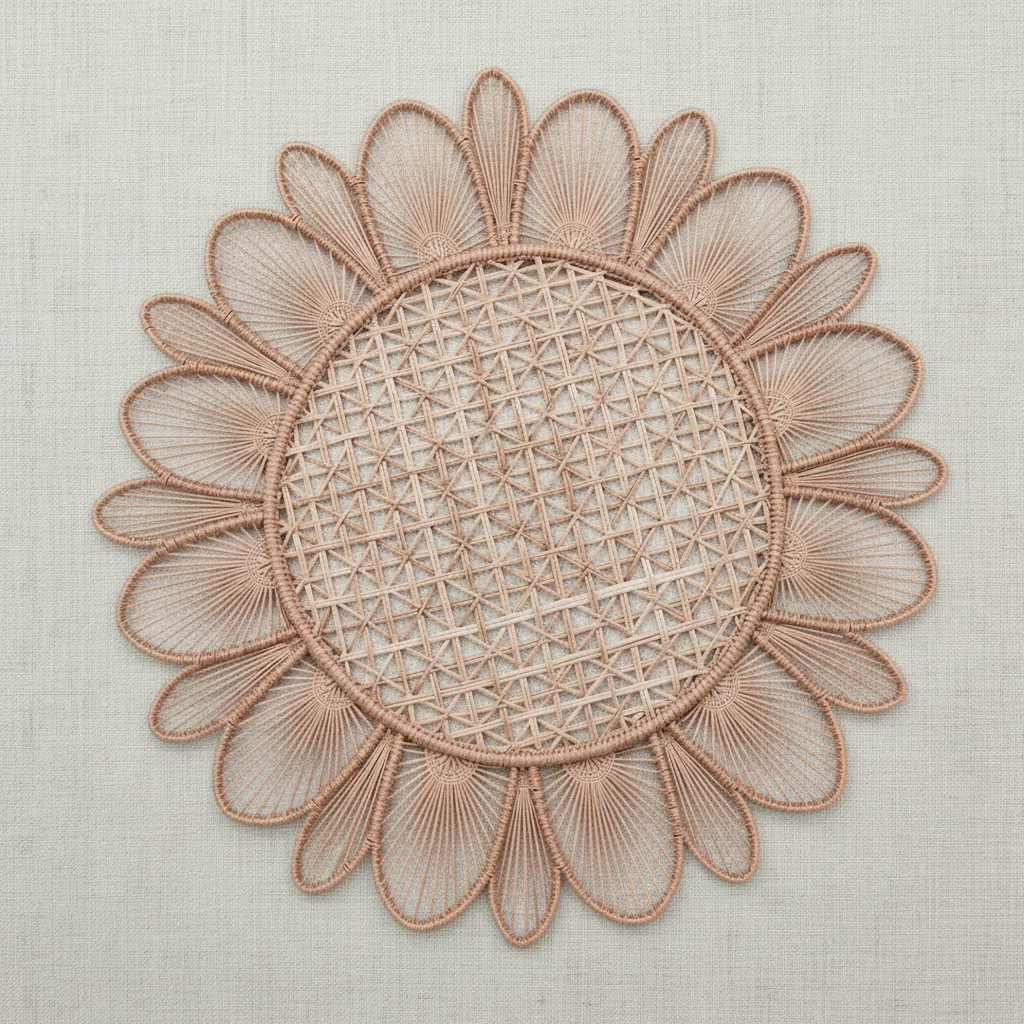 Daisy Handwoven Iraca Placemat