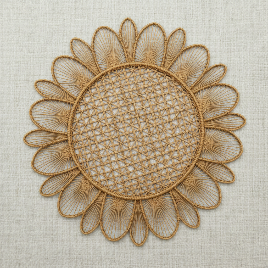 Daisy Handwoven Iraca Placemat