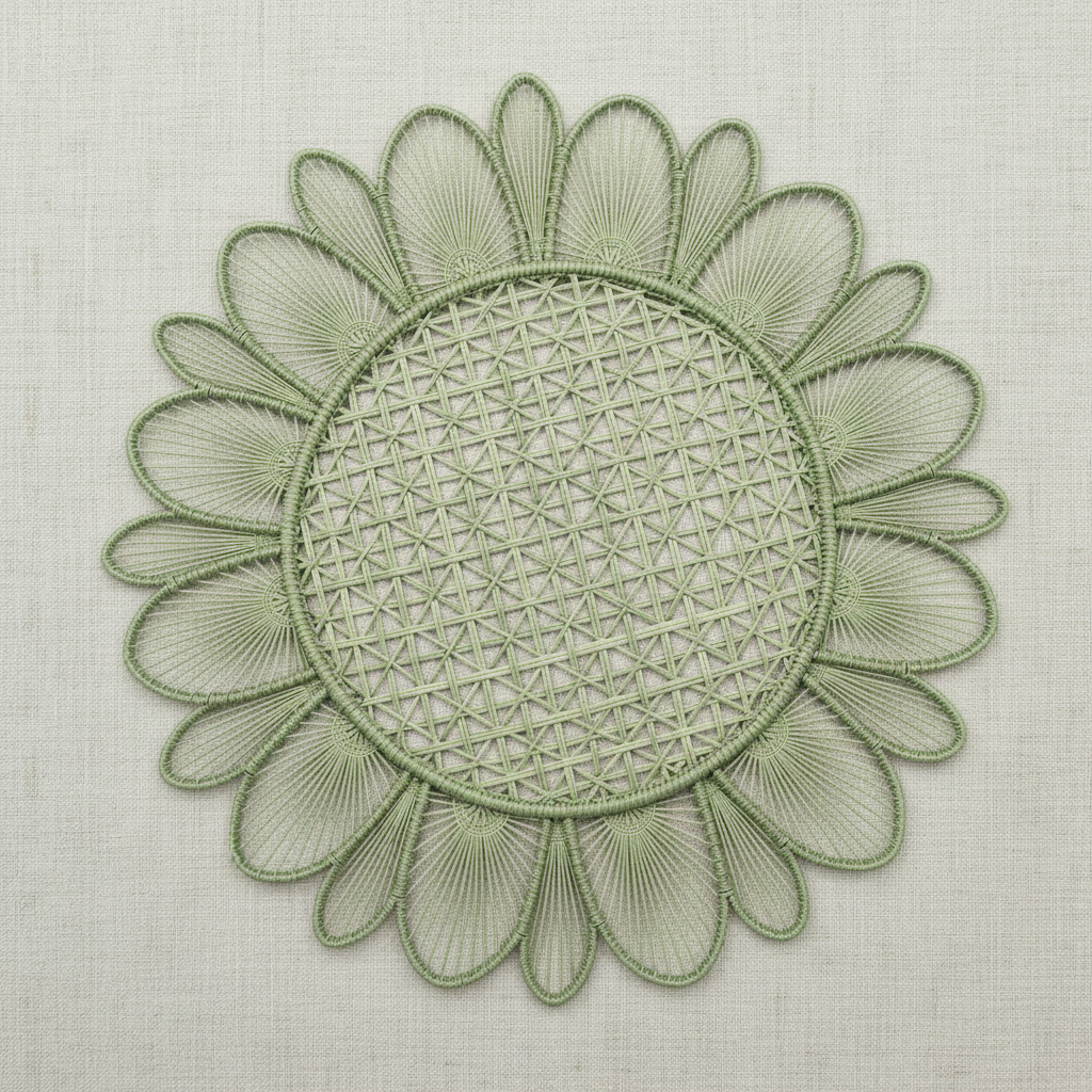 Daisy Handwoven Iraca Placemat