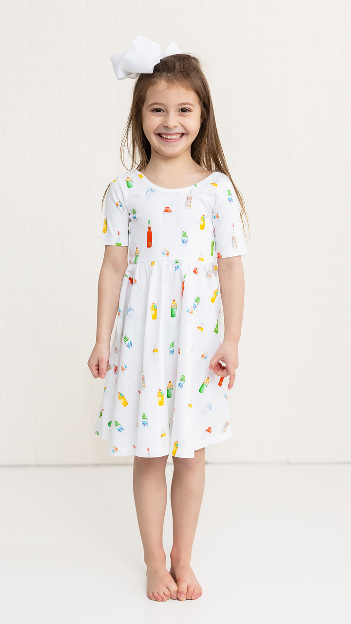 Sugar, Ice, & Everything Nice Organic Cotton Twirl Dress