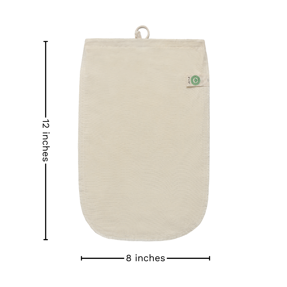 Organic Cotton Nut Milk & Straining Bags (Set of 4 Sizes0