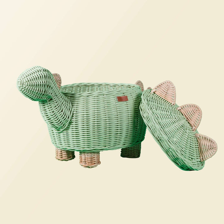 Dinosaur Storage Basket Mint Green - Large