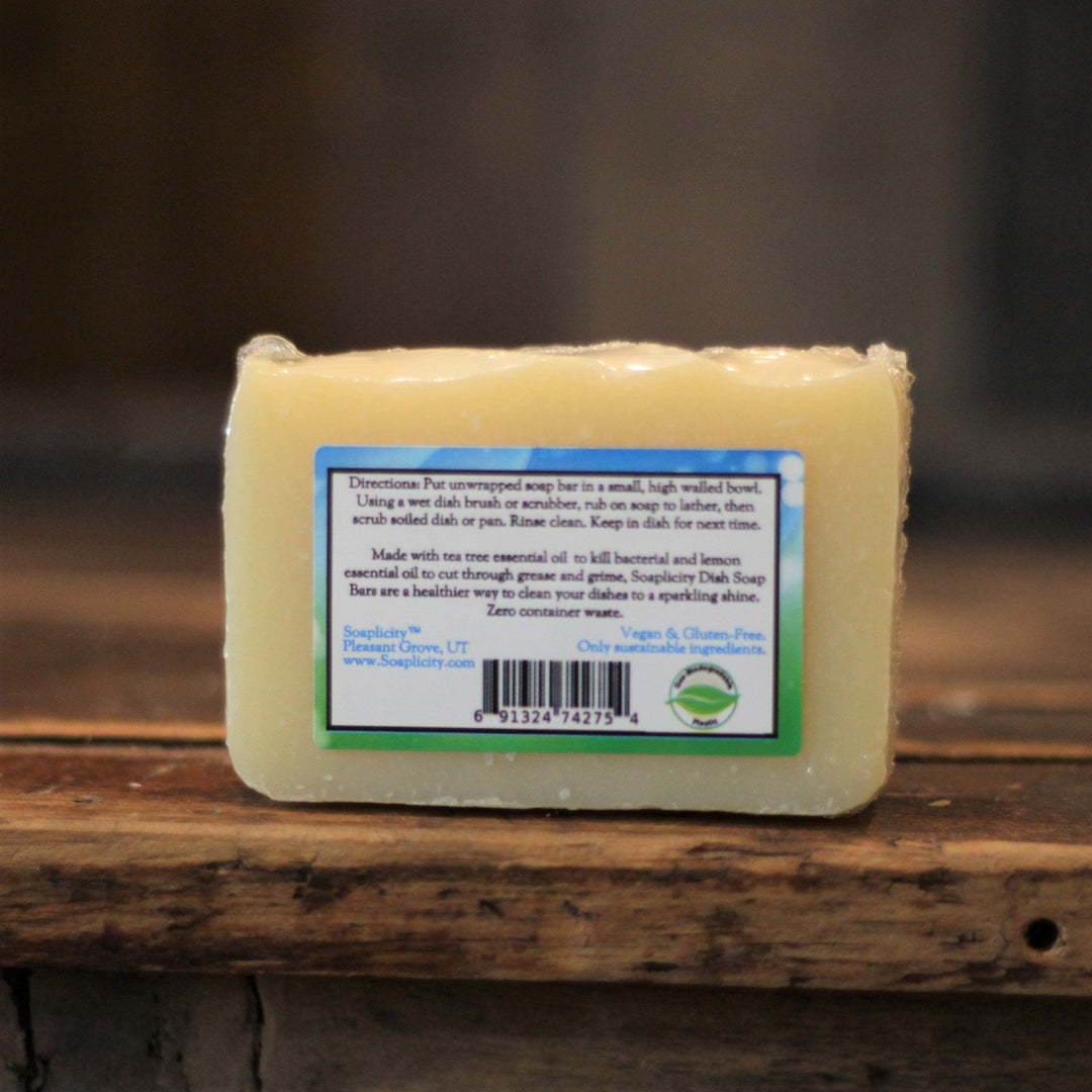 Dish Soap Bar with Aloe, Tea Tree & Lemon — Default, [material], Soaplicity