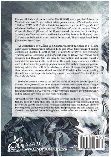 Horsemanship book back cover with horse illustration, descriptive text, and ISBN barcode