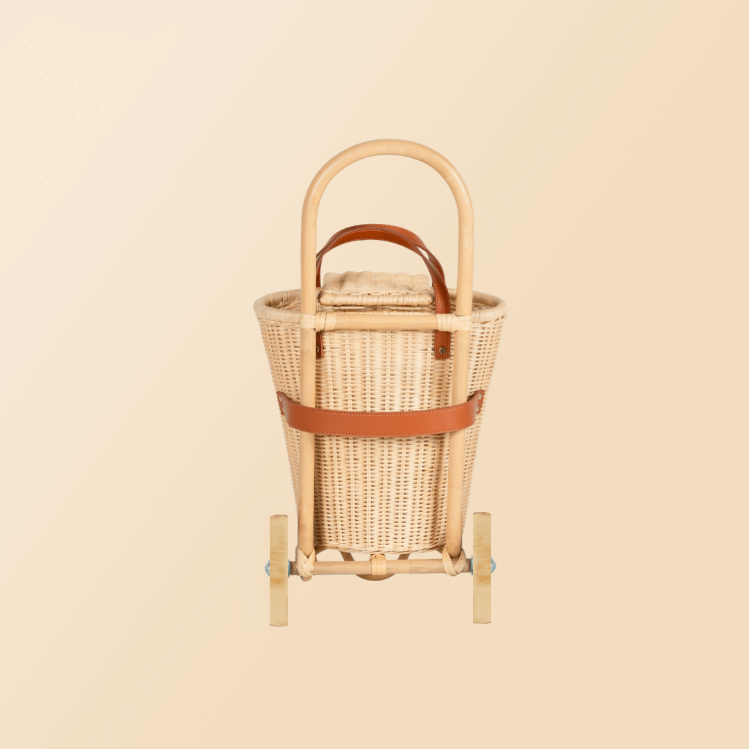 Eric Kids Shopping Trolley–Rattan