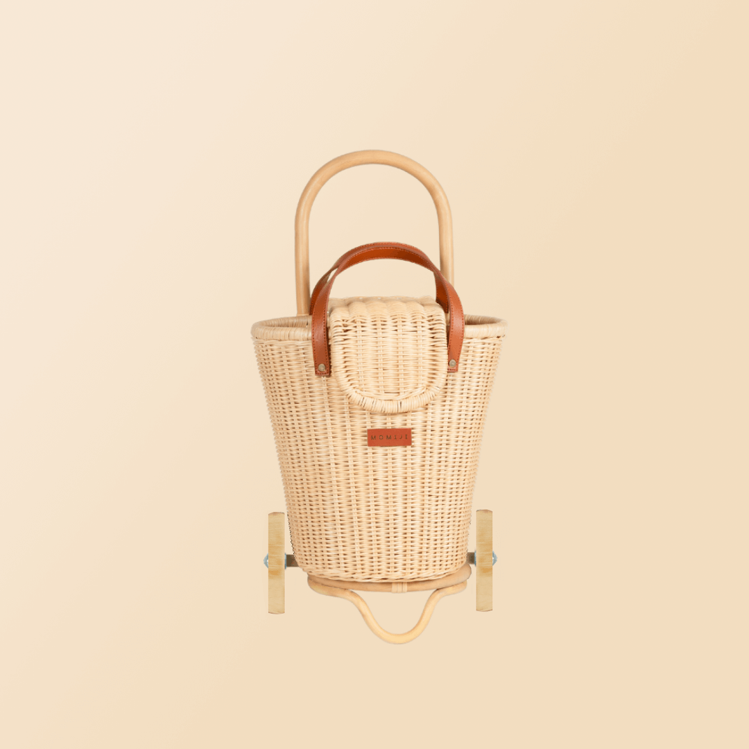 Eric Kids Shopping Trolley–Rattan