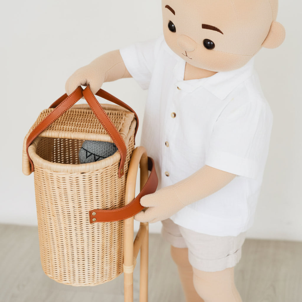 Eric Kids Shopping Trolley–Rattan