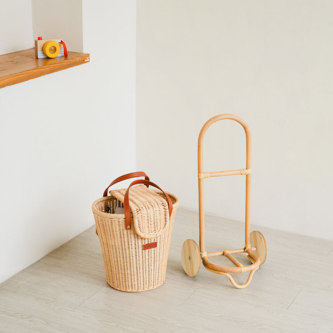 Eric Kids Shopping Trolley–Rattan