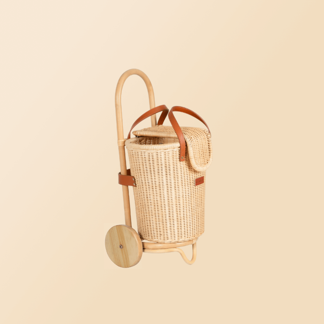 Eric Kids Shopping Trolley–Rattan