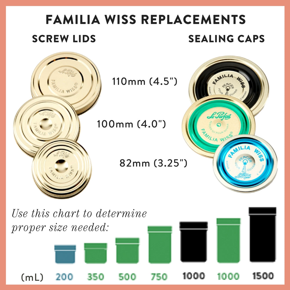 Le Parfait Familia Wiss Sealing Caps (12-Pack)