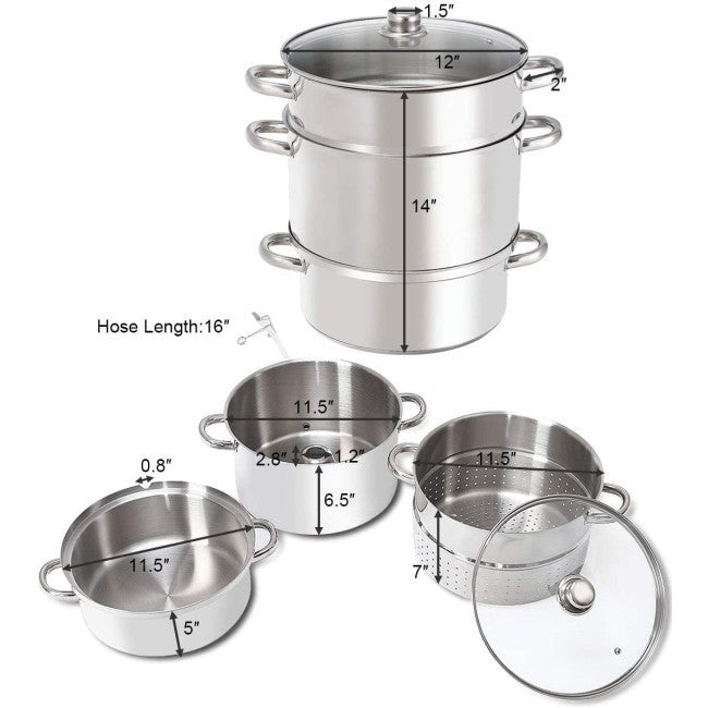 Stainless Steel Steamer & Juicer