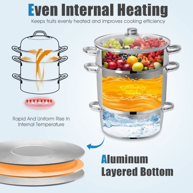 Stainless Steel Steamer & Juicer
