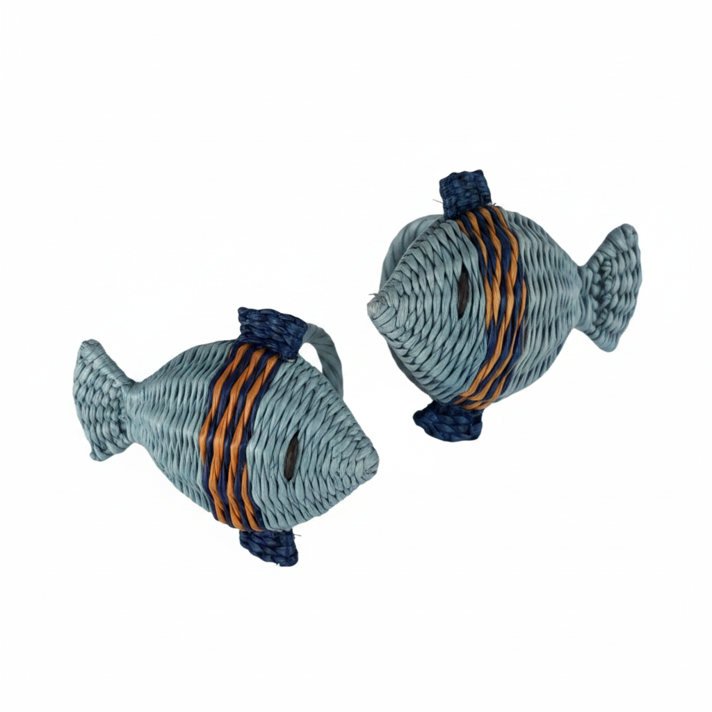 Fish Handwoven Iraca Napkin Rings
