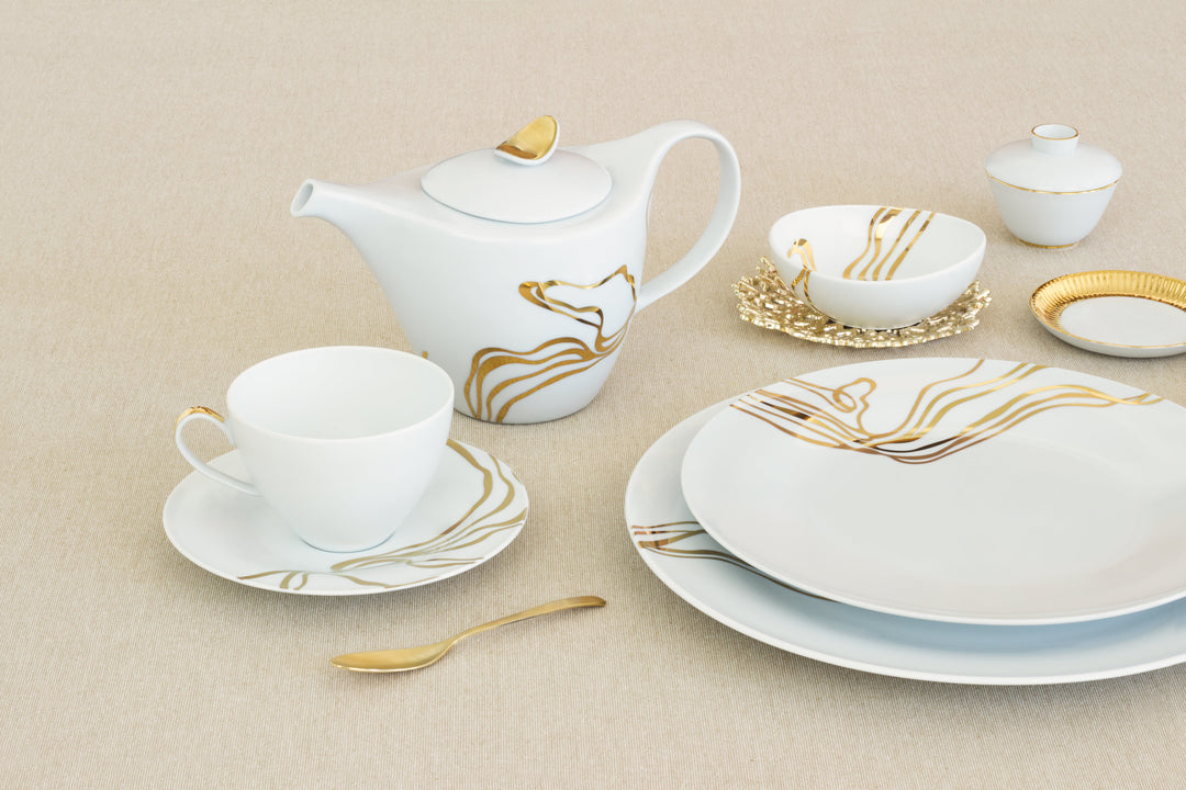 Fiume D'Oro Tea Cup & Saucer (Set of 2)