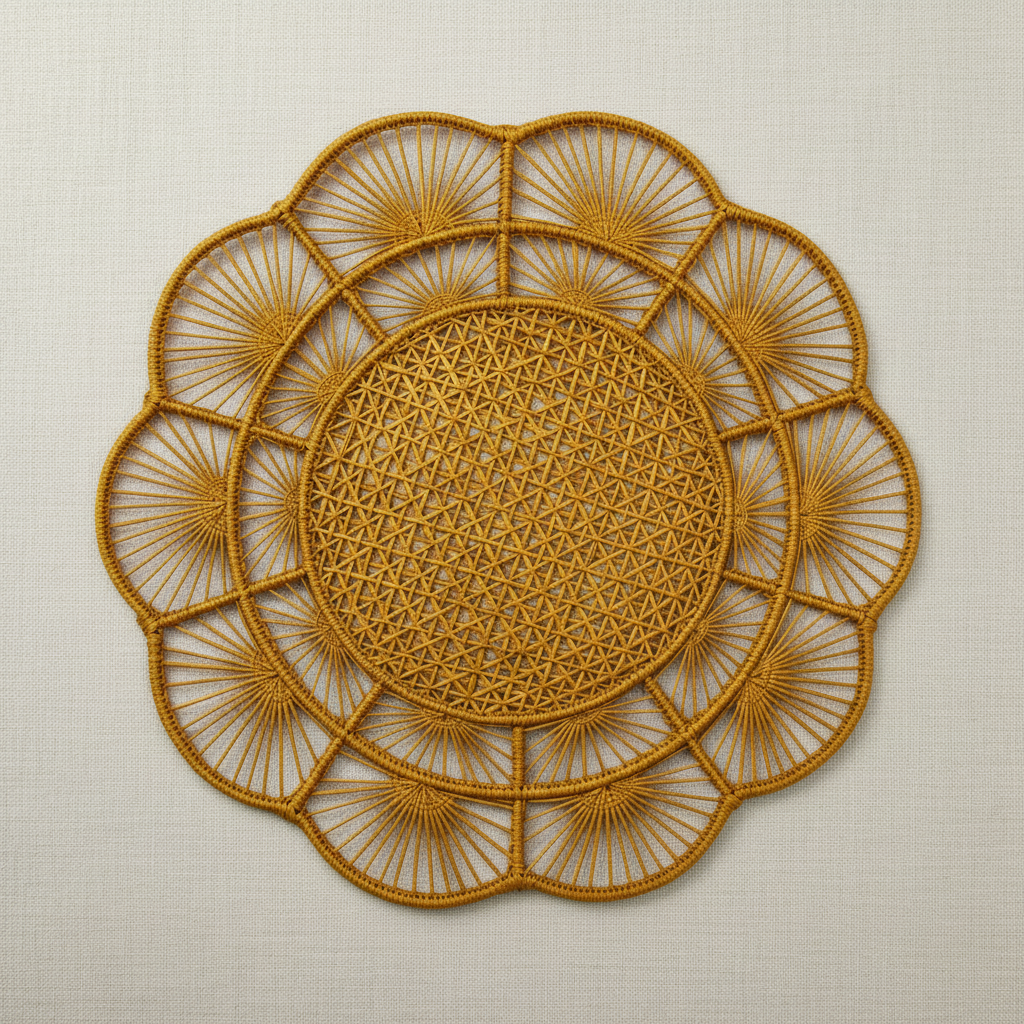 Petal Perfection Handwoven Iraca Placemat — Placemats, [material], MacondoForever