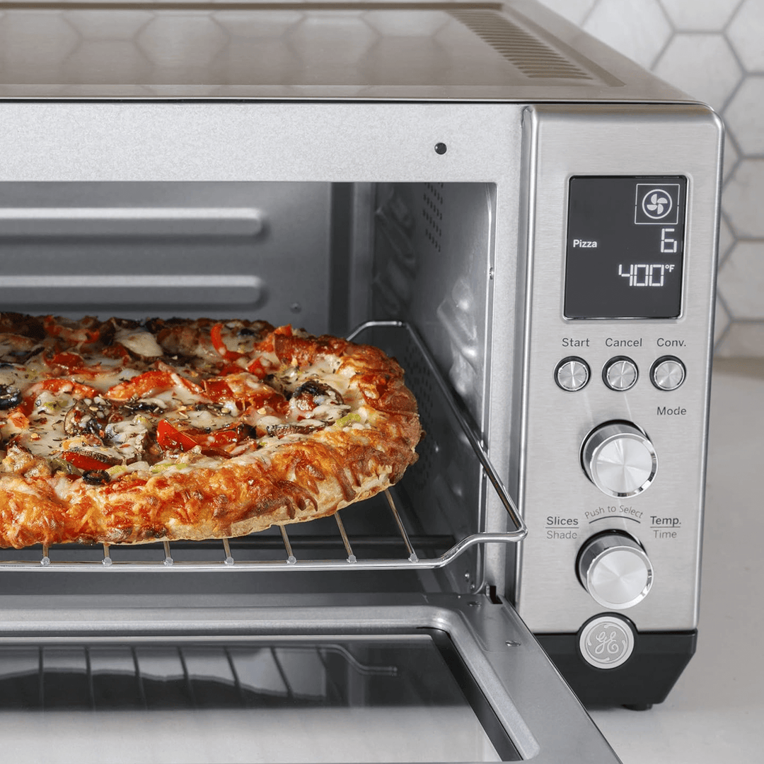 GE Digital 6‑Slice Convection Toaster Oven—Stainless Steel