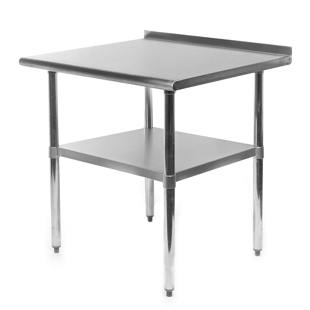 Robust 30 x 24-Inch Stainless Steel Kitchen Work Table with Backsplash