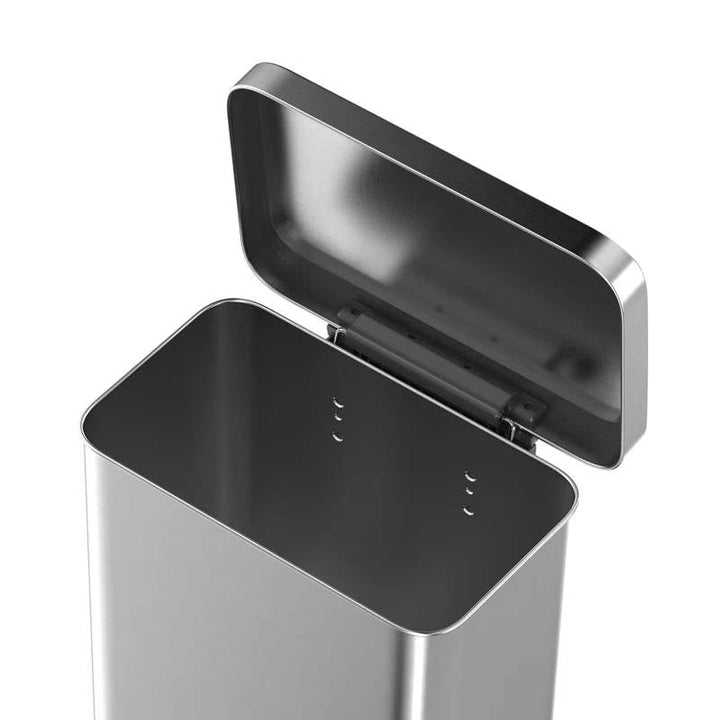 Sturdy Stainless Steel 20-Gallon Kitchen Trash Can with Step-on Lid