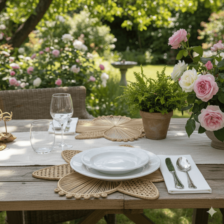 Orchid Handwoven Iraca Palm Placemat — Placemats, [material], MacondoForever