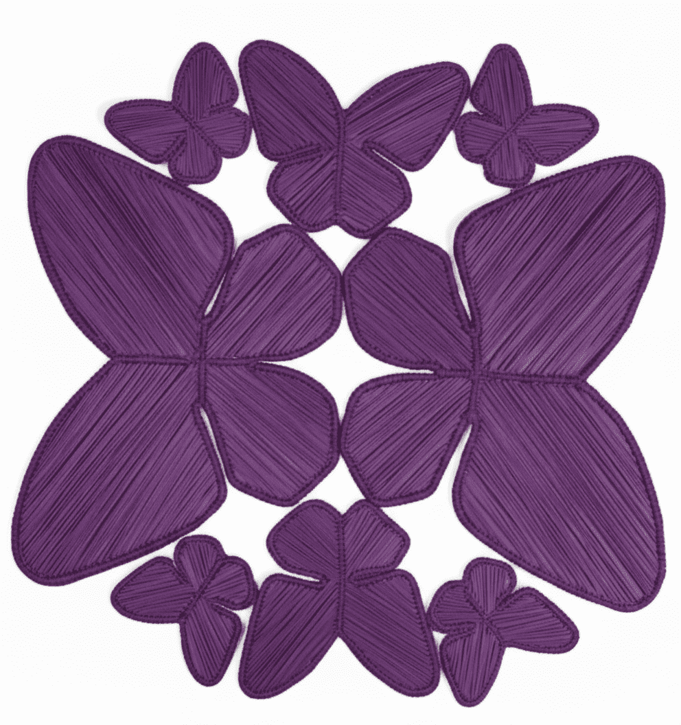 Butterfly Handwoven Iraca Palm Placemat — Placemats, [material], MacondoForever