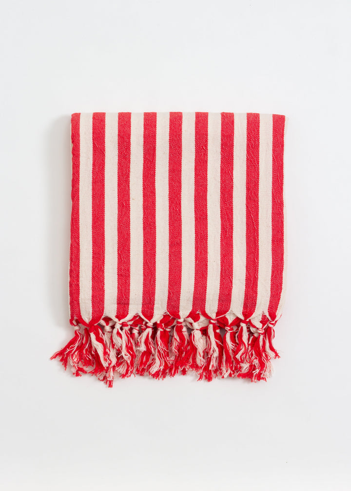 Girit Red Cotton Linen Towel