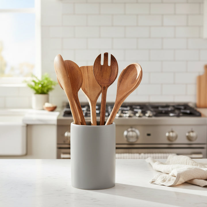 Concrete Utensil Holder / Concrete Wine Chiller: Gray