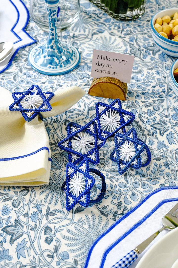 Star of David Handwoven Iraca Napkin Ring