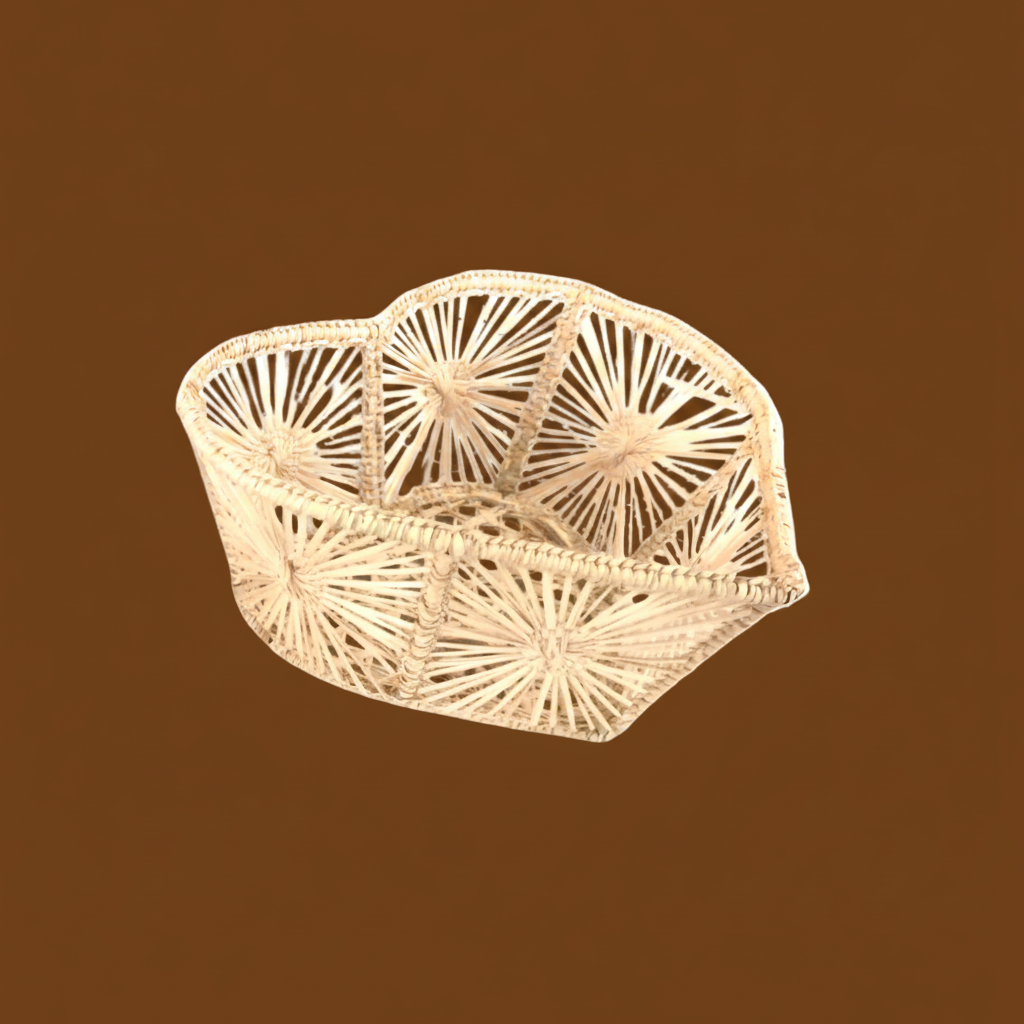 Heart Handwoven Iraca Palm Basket