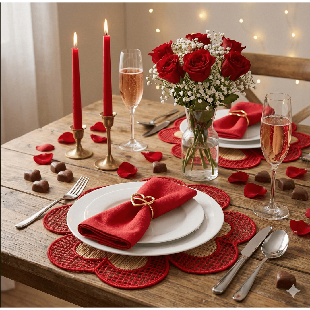 Heart Clover Handwoven Iraca Placemat — Placemats, [material], MacondoForever