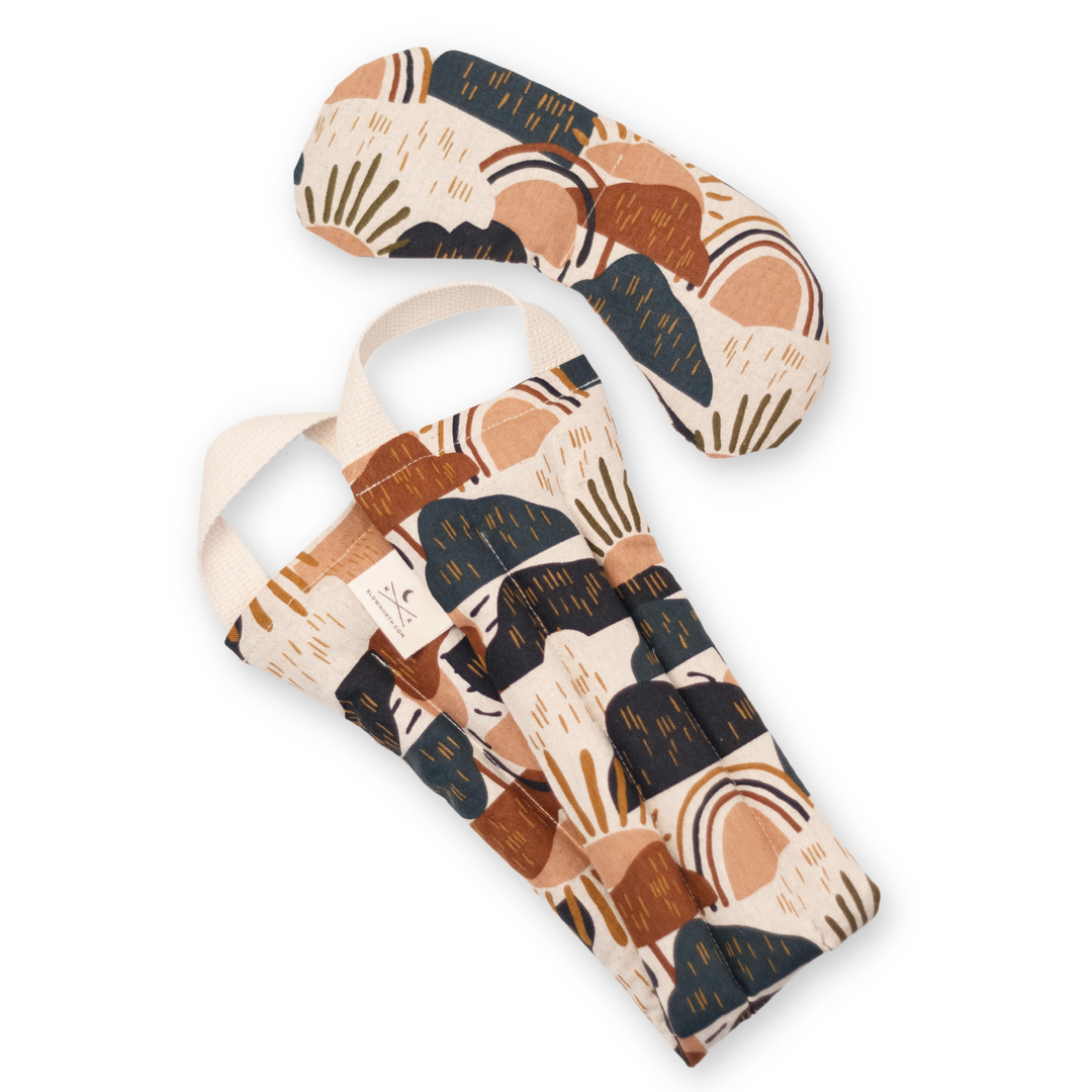 Eye Mask + Neck Wrap Bundle - Rainbow Hill