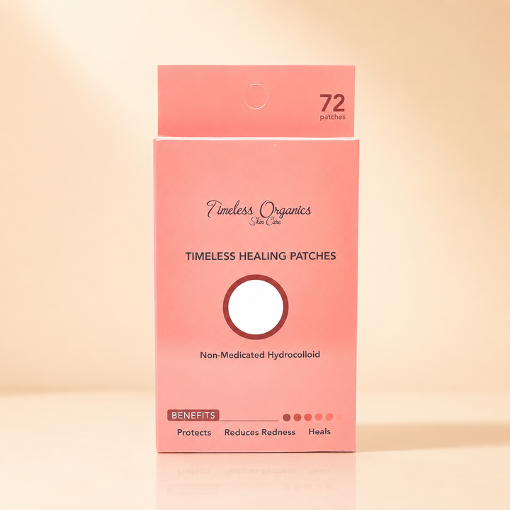 Peach-pink box of non-medicated hydrocolloid healing patches, 72 count.