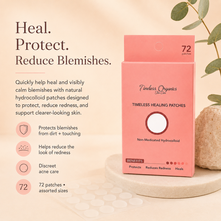 Peach-pink box of non-medicated hydrocolloid blemish patches, 72 count.