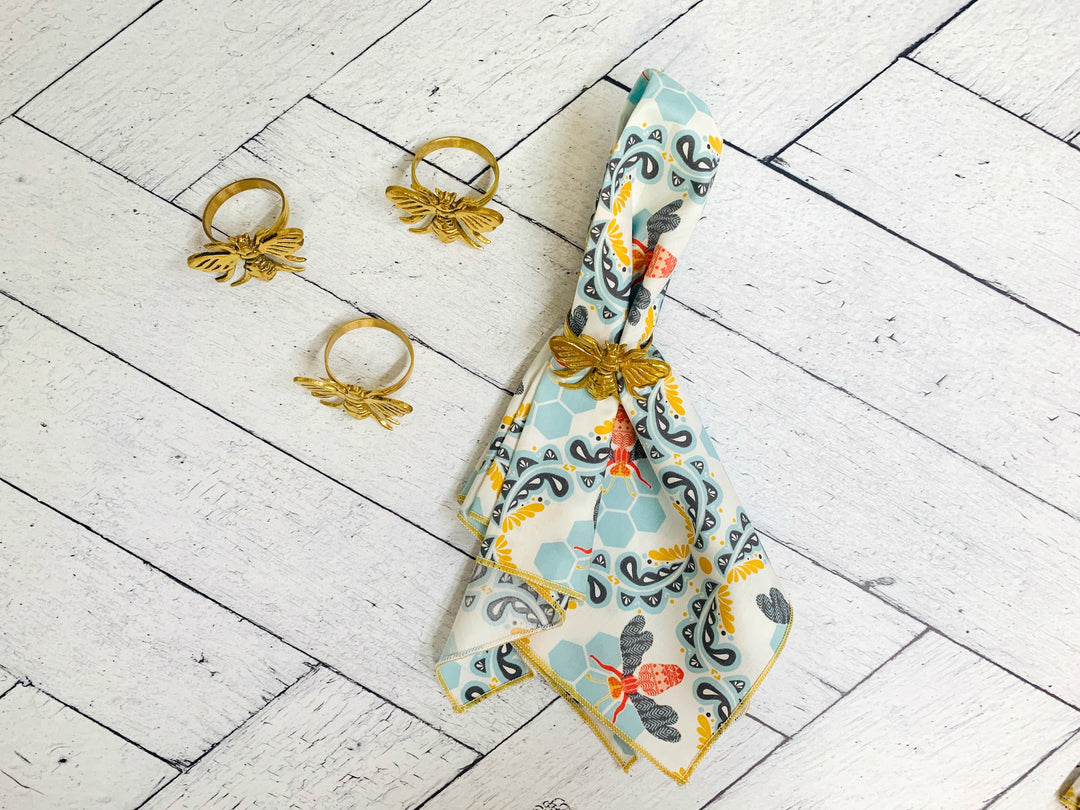Honey Bee Cloth Napkins (Set of 4)