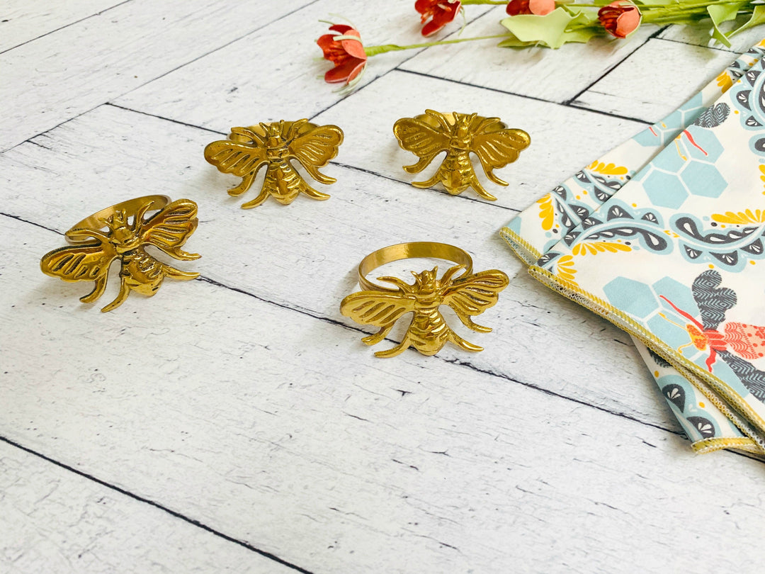 Honey Bee Cloth Napkins (Set of 4)