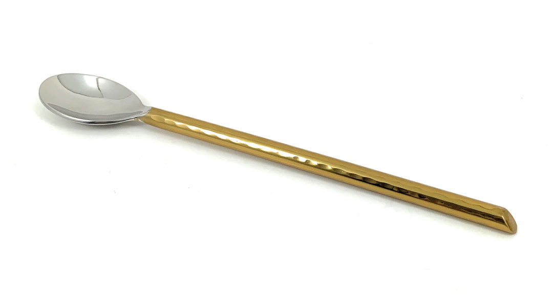 Vibhsa Hammered Stainless Steel Bar Tools Set — Gold PVD, 4‑Piece